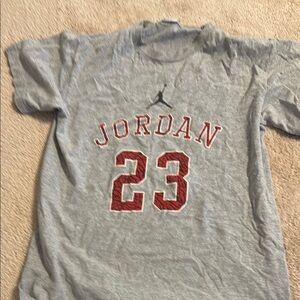 Jordan Gray and Red Short Sleeve Tee